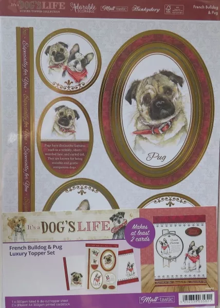 French Bulldog & Pug Luxury Topper Set, Hunkydory