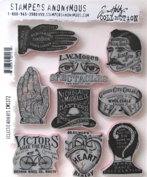 Stampers Anonymous, Tim Holtz Collection Stempelset Eclectic Adverts