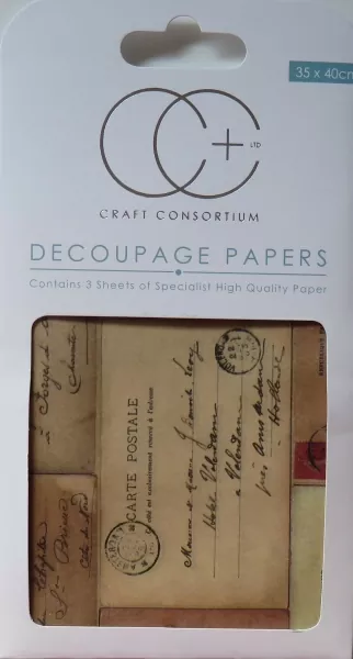 Craft Consortium Vintage Postcard Decoupage Papers
