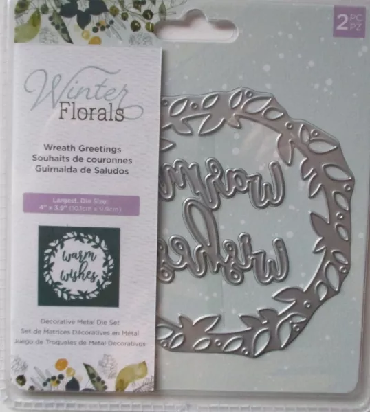 Stanze Winter Florals, Wreath Greetings, Crafters Companion