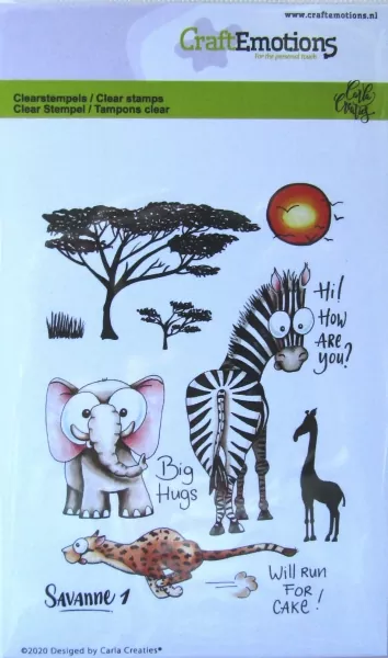 CraftEmotions, Stamps Savanne 1 Carla Creaties