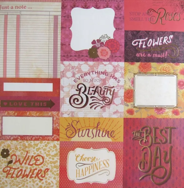 Craft Smith, Scrapbook Block Flower Market