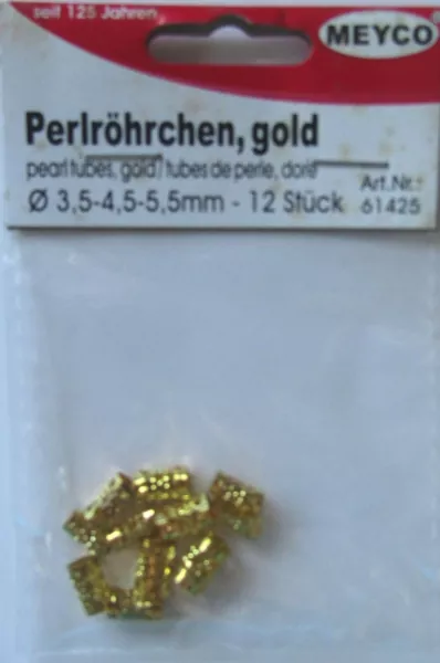 Perlröhrchen,gold, Meyco