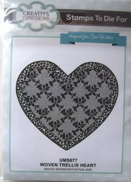 Creative Expressions • Stamp Woven Trellis Heart