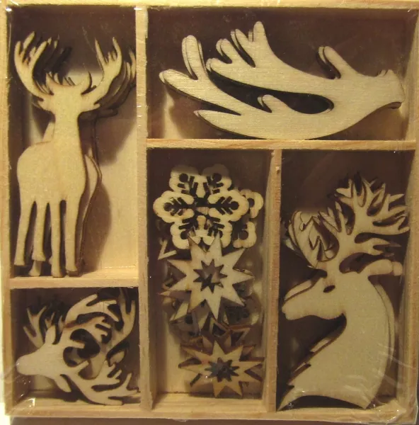 Craft Emotions - Holz Ornamente Hirsch