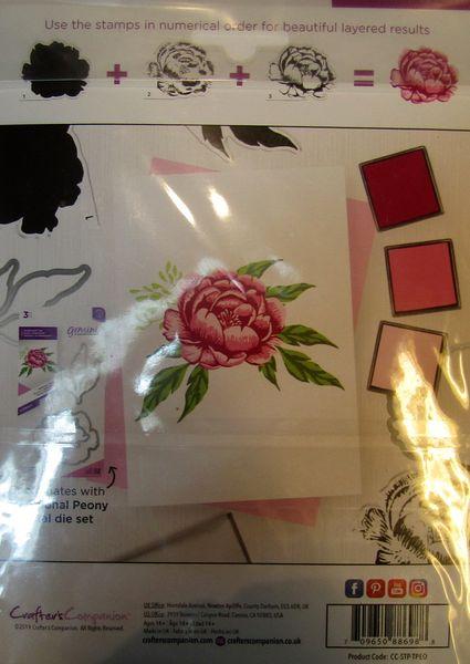 Crafters Companion, Layered Stamp traditional Peony