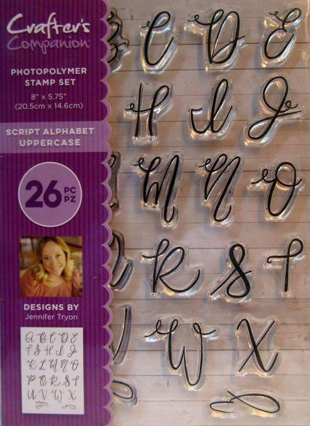 Crafters Companion, Stamp Script Alphabet Uppercase