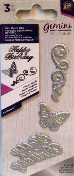 Crafters Companion, Die Foil Stamp cut Dies Elegant Motifs