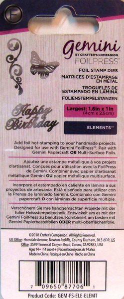 Crafters Companion, Die Foil Stamp cut Dies Elegant Motifs