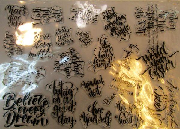 Clear Stamps, Text Stempel 2, FORMAT DIN A 4