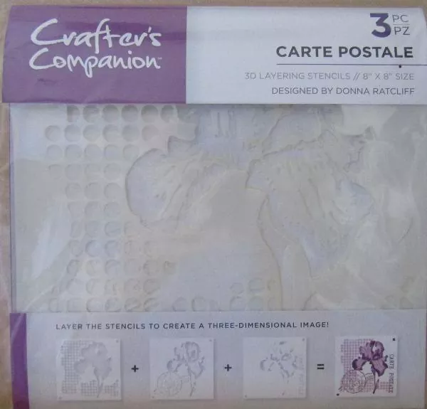 Crafter's Companion 3D Layerinng Stencil Carte Postale