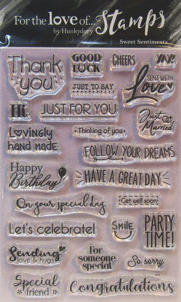 Hunkydory, For the Love of Stamps Sweet Sentiments