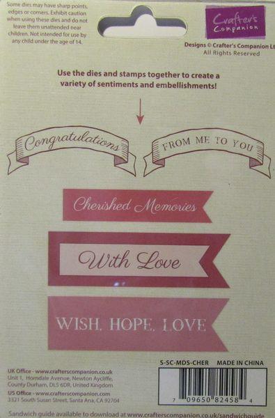 Crafters Companion, Die and Stamp Set Cherished Memories