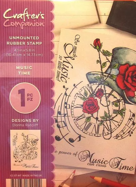 Crafters Companion, Unmounted Rubber Stamp Music Time