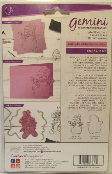 Crafters Companion, Stamp and Die Snowman