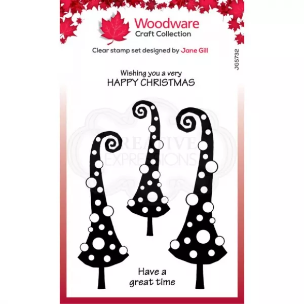 Creative Expressions • Woodware clear stamp curly christmas