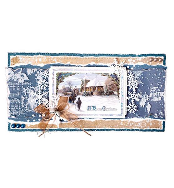 Studiolight • Acetate Sheets White & blue Vintage Christmas nr.04