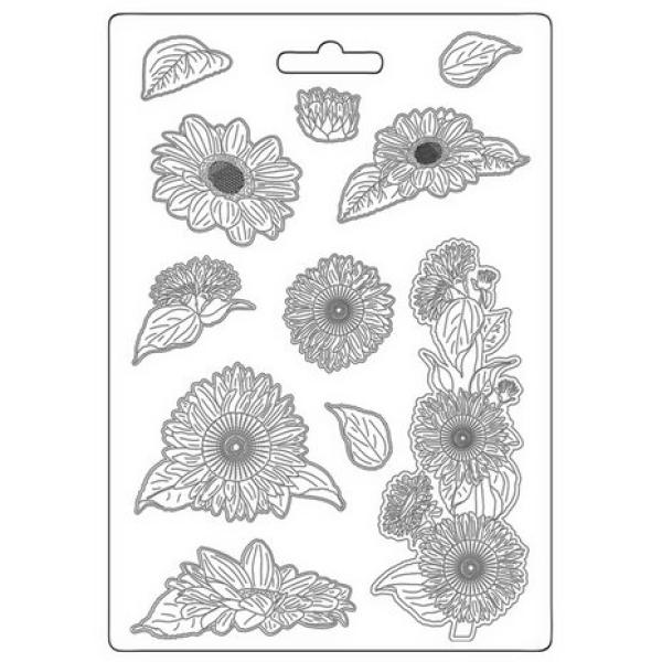 Stamperia, Sunflower Art Soft Mould A4 Sunflower Art