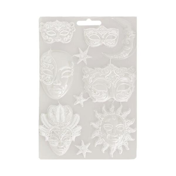 Stamperia, Masquerade Soft Mould A4 Masks