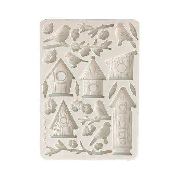 Stamperia, Create Happiness Dewdrops A5 Silicon Mould Nests And Birds
