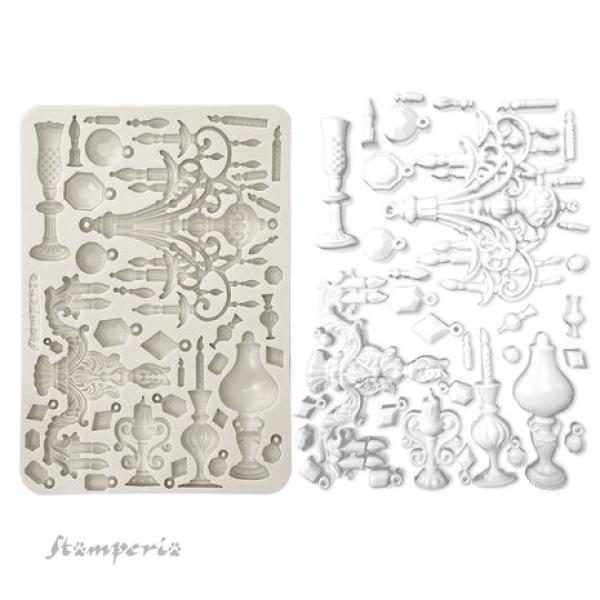 Stamperia, Masquerade Silicon Mould Candle Holders