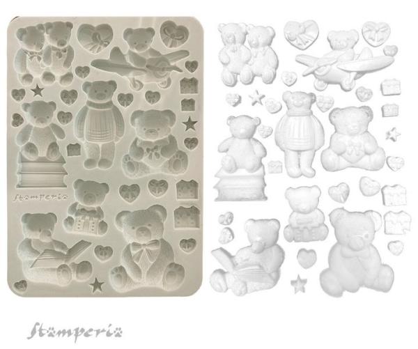 Stamperia, The Owl's House A5 Silicon Mould Teddy Bears