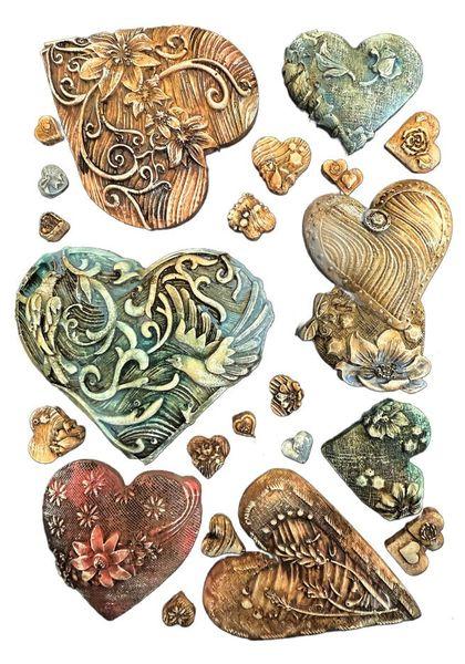Stamperia, Alice in Christmas A5 Silicon Mould Simple Hearts