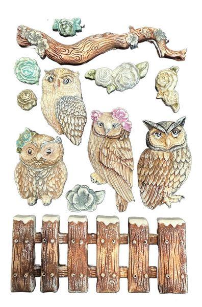 Stamperia, The Owl's House A5 Silicon Mould Owls and Branch