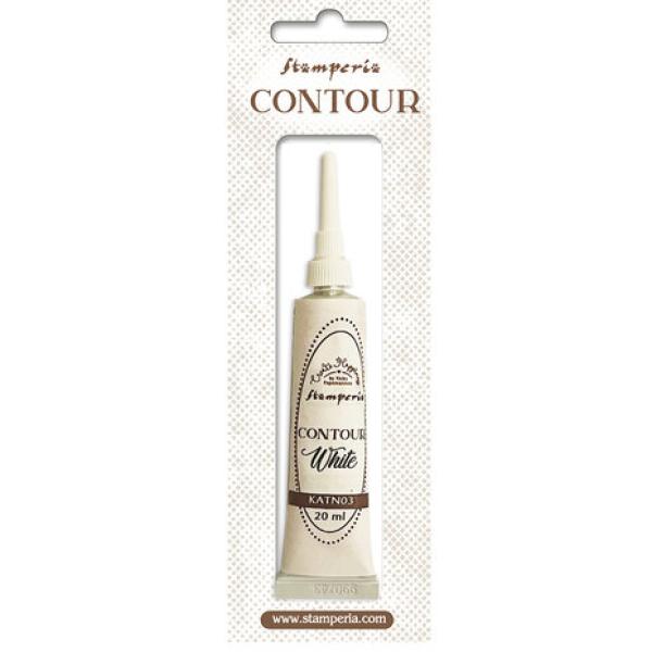 Stamperia, Create Happiness Contour Liner White 20ml