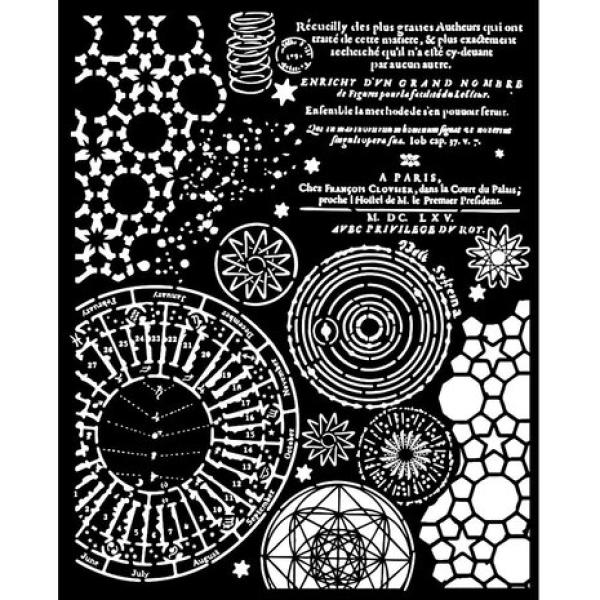 Stamperia, Fortune Thick Stencil Macrocosm Mixed Patterns