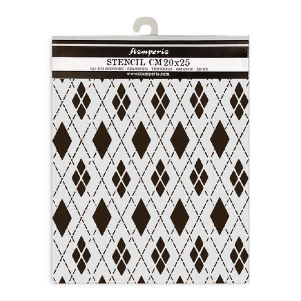 Stamperia, Master of Magic Thick Stencil Rhombus Pattern