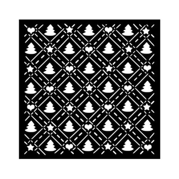 Stamperia, Candy Christmas Thick Stencil Tree Pattern
