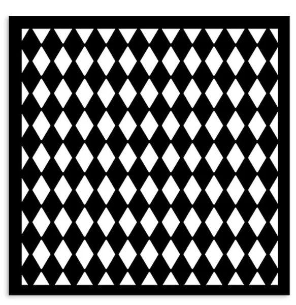 Stamperia, Alice in Christmas Thick Stencil Rhombus Pattern
