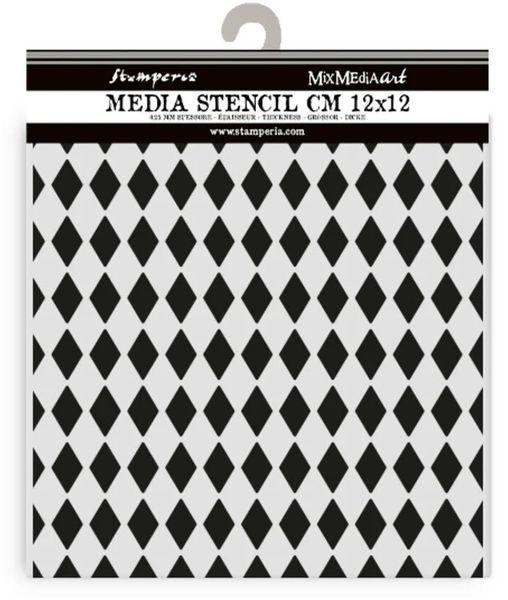 Stamperia, Alice in Christmas Thick Stencil Rhombus Pattern