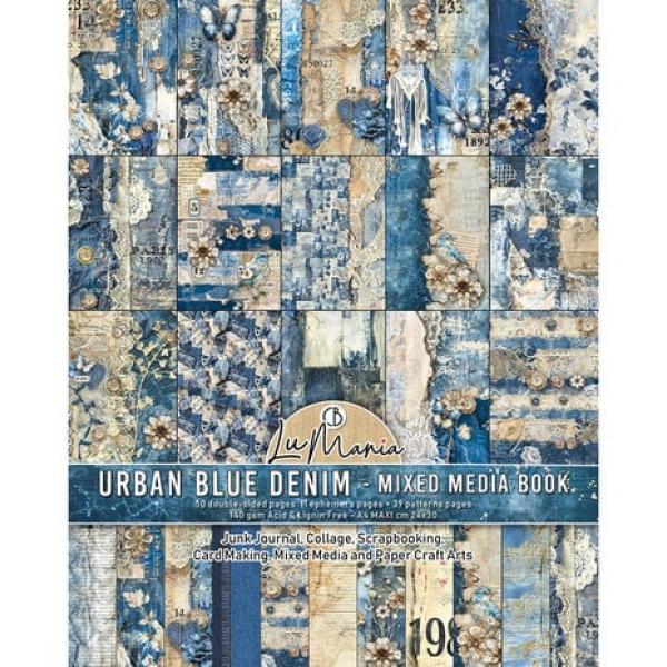 Ciao Bella, Urban Blue Denim A4 Maxi Mixed Media Book