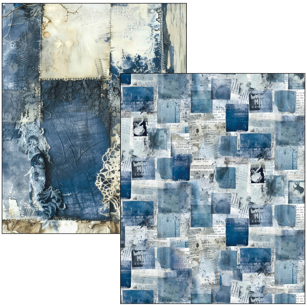 Ciao Bella, Urban Blue Denim A4 Maxi Mixed Media Book