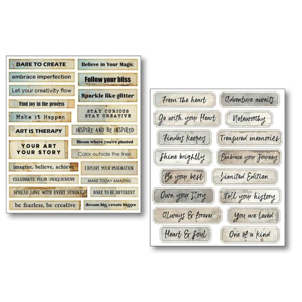 Ciao Bella, Little Words Mixed Media Stickers