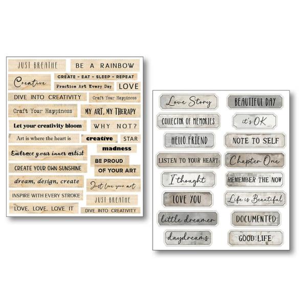 Ciao Bella, Little Words Mixed Media Stickers