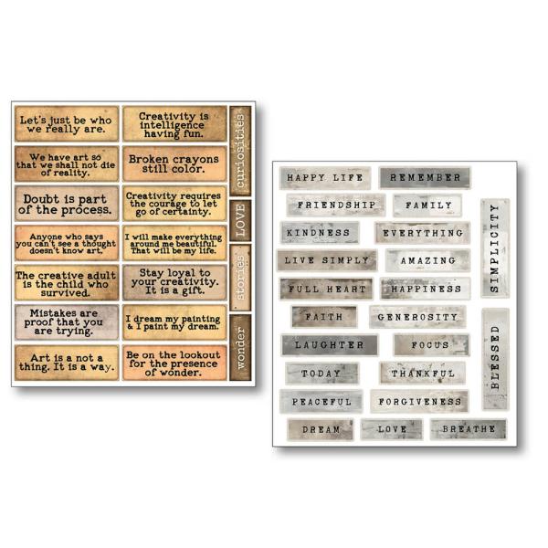 Ciao Bella, Little Words Mixed Media Stickers