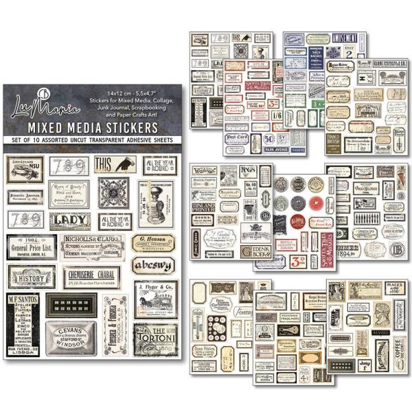 Ciao Bella, Vintage Scripts Mixed Media Stickers