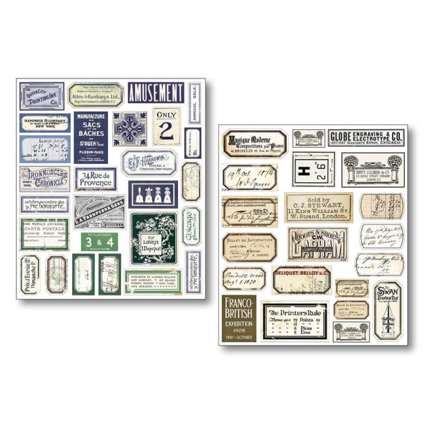 Ciao Bella, Vintage Scripts Mixed Media Stickers