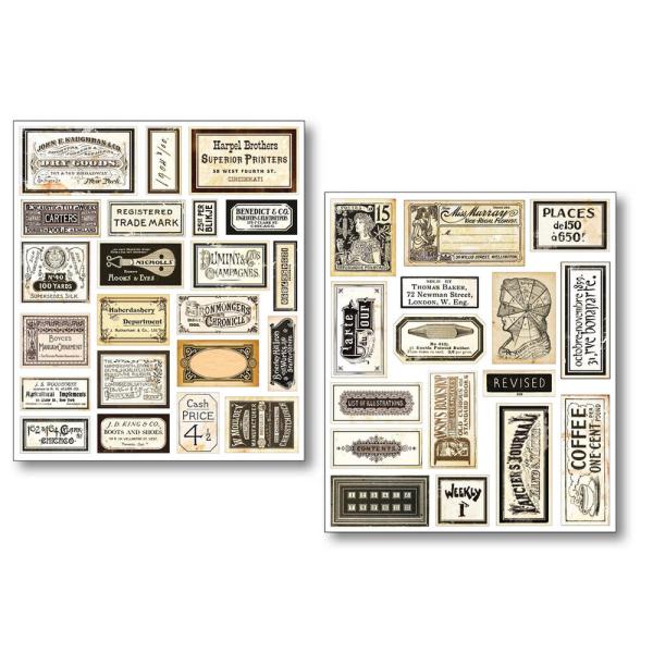 Ciao Bella, Vintage Scripts Mixed Media Stickers