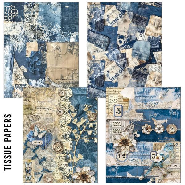 Ciao Bella, Urban Blue Denim Craftmix Mixed A5 Paper Pack