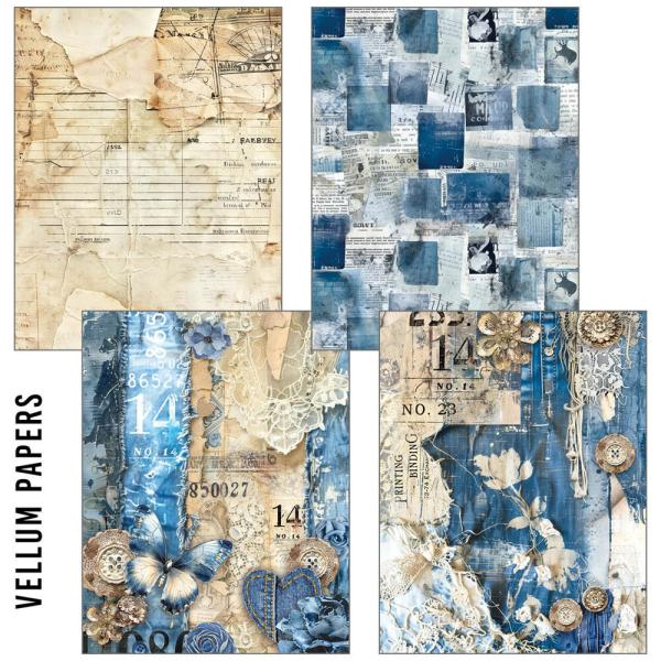 Ciao Bella, Urban Blue Denim Craftmix Mixed A5 Paper Pack