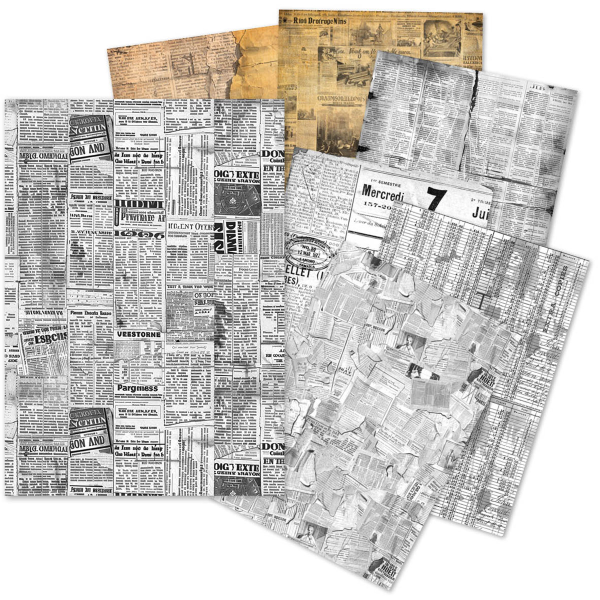 Ciao Bella, Newspapers A5 Tissue Paper Set