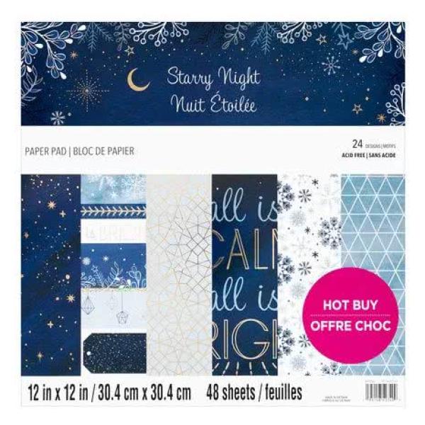 Craft Smith, Scrapbook Starry Night 12x12 Inch Paper Pad