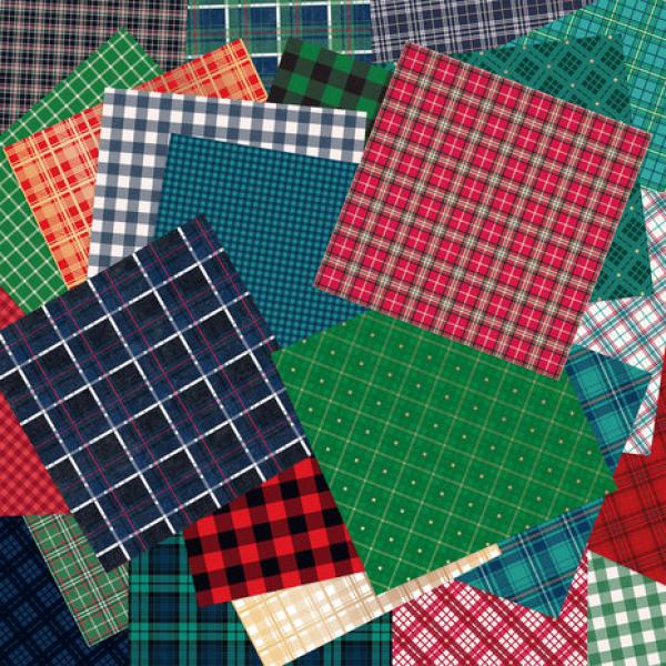 Craft Smith, Scrapbook Christmas Plaids 12x12 Inch Paper Pad