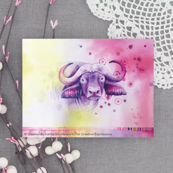 Creative Expressions • Pink Ink Designs Clear stamp Buffalo Jill