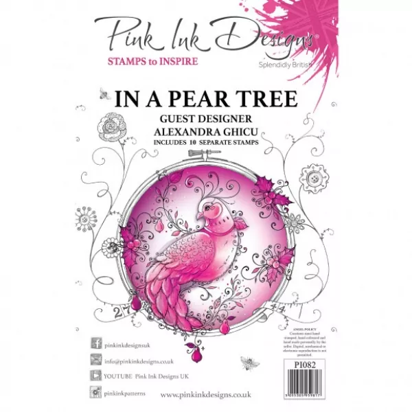 Creative Expressions • Pink ink In a pear tree clear stamp, Pink Ink Designs