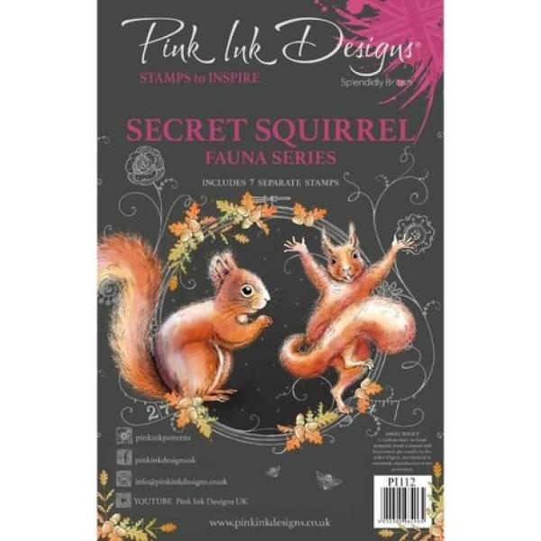 Pink Ink Designs, Secret Squirrel A5 Clear Stamp
